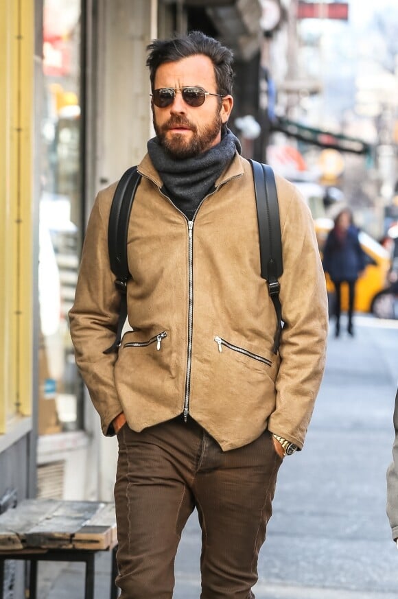 Justin Theroux à New York le 14 mars 2018