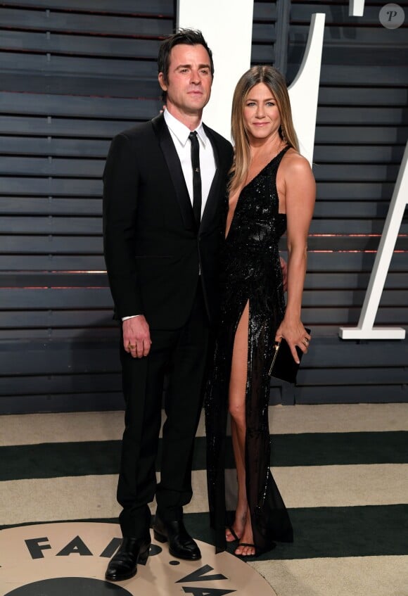 Jennifer Aniston et Justin Theroux en février 2017.