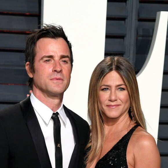 Jennifer Aniston et Justin Theroux en février 2017.