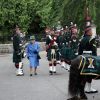 La reine Elizabeth II d'Angleterre débutant ses vacances annuelles à Balmoral, en Ecosse, le 6 août 2018.