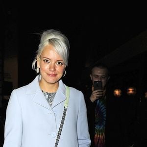 Lily Allen arrive à la soirée "Love Magazine" au club "Loulou's" lors de la London Fashion Week à Londres, le 17 septembre 2018.