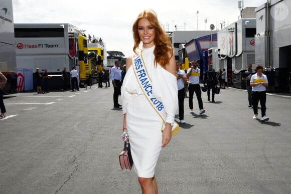 Miss France 2018, Maëva Coucke durant le Grand Prix de France au Castellet le 24 juin 2018.  © Bruno Bebert / Bestimage