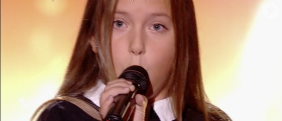 Marie dans "The Voice Kids 5" sur TF1, le 19 octobre 2018.