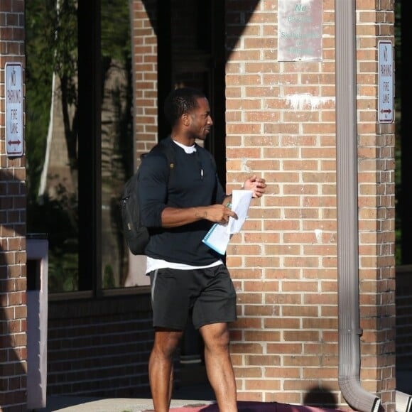 Exclusif - Katie Holmes et son compagnon Jamie Foxx sont allés à leur cours de gym à Atlanta le 17 septembre 2018