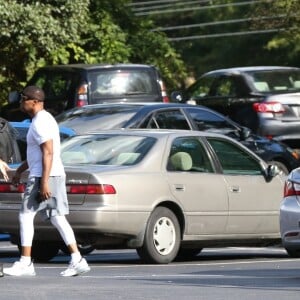 Exclusif - Katie Holmes et son compagnon Jamie Foxx sont allés à leur cours de gym à Atlanta le 17 septembre 2018