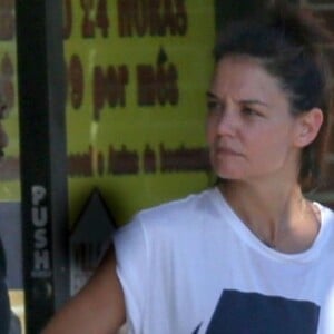 Exclusif - Katie Holmes et son compagnon Jamie Foxx sont allés à leur cours de gym à Atlanta le 17 septembre 2018