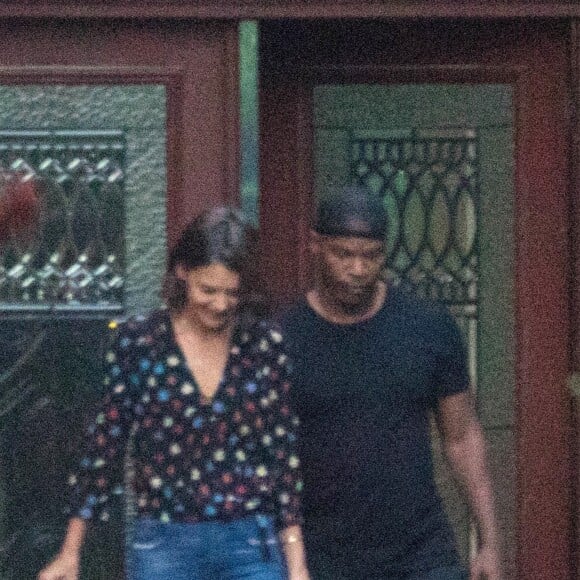 Exclusif - Katie Holmes et Jamie Foxx à la sortie d'une propriété à Atlanta le 18 septembre 2018.