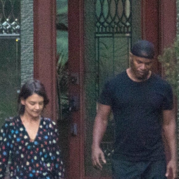 Exclusif - Katie Holmes et Jamie Foxx à la sortie d'une propriété à Atlanta le 18 septembre 2018.