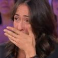 Annelise Hesme en larmes sur le plateau de "Vivement Dimanche", France 2, 30 septembre 2018