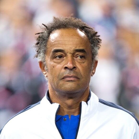 Le capitaine de l'équipe de France Yannick Noah lors de la Demi finale simple de la Coupe Davis de tennis France / Espagne, remportée par la France: (7-5, 6-1, 6-0) à Villeneuve-d'Ascq, France, le 14 septembre 2018.