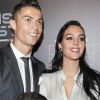 Cristiano Ronaldo (meilleur joueur), son fils Cristiano Jr et sa compagne Georgina Rodriguez enceinte - The Best FIFA Football Awards 2017 au London Palladium à Londres, le 23 octobre 2017. © Pierre Perusseau/Bestimage