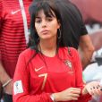 Georgina Rodriguez, la compagne de Cristiano Ronaldo assiste au match Portugal Maroc (1-0) lors de la coupe du monde 2018 à Moscou en Russie le 20 juin 2018. © Cyril Moreau / Bestimage