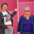 Corinne Masiero et Josée Dayan durant le "Pink Carpet" des séries "Aqui En La Tierra" et "Cacciatore The Hunter" lors du festival CanneSéries à Cannes, le 9 avril 2018. © Rachid Bellak/Bestimage