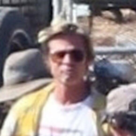 Exclusif - Brad Pitt sur le tournage de Once Upon a Time in Hollywood à Los Angeles, le 26 septembre 2018