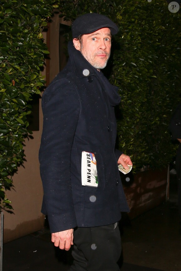 Exclusif - Brad Pitt est allé dîner au restaurant Giorgio Baldi à Pacific Palisades le 3 février 2018