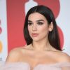 Dua Lipa lors de la soirée des 38ème Brit Awards à l'O2 Arena à Londres le 21 février 2018.
