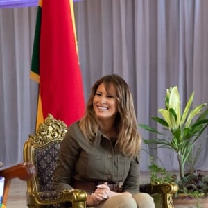 Melania Trump en voyage officiel au Ghana, le 3 octobre 2018.