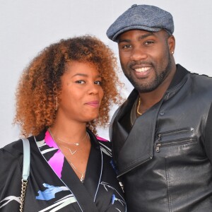 Luthna Plocus et son compagnon Teddy Riner - People au défilé de mode "Léonard Paris", collection prêt-à-porter automne-hiver 2018/2019, à Paris. Le 5mars 2018 © CVS-Veeren / Bestimage