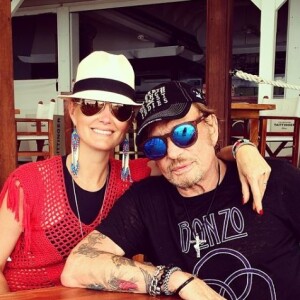 Laeticia et Johnny Hallyday sur Instagram le 19 juillet 2014.