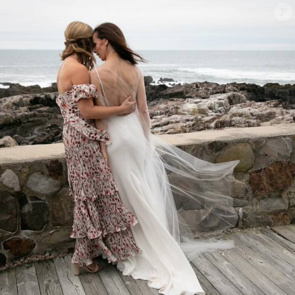 Jenna et Barbara Bush - Mariage de Barbara avec Craig Coyne à Kennebunkport, dans le Maine, le 7 octobre 2018.