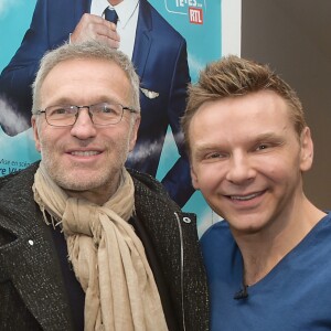 Laurent Ruquier et JeanFi Janssens au cocktail après la générale du spectacle "JeanFi (Janssens) Décolle" à l'Alhambra à Paris, le 7 décembre 2017. © Giancarlo Gorassini/Bestimage