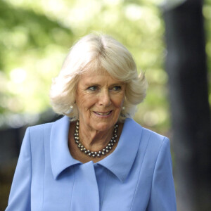 Camilla Parker Bowles, duchesse de Cornouailles, rend visite aux volontaires du centre Maggie (Hôpital Gartnavel) à Glasgow le 7 septembre 2018.