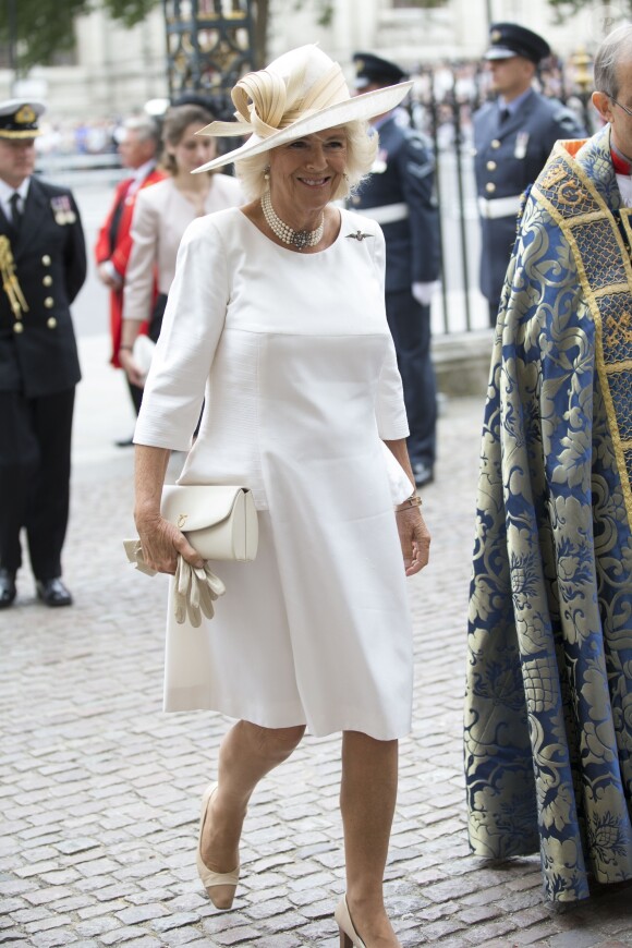 Camilla Parker Bowles, duchesse de Cornouailles - La famille royale d'Angleterre à l'abbaye de Westminster pour le centenaire de la RAF à Londres. Le 10 juillet 2018.