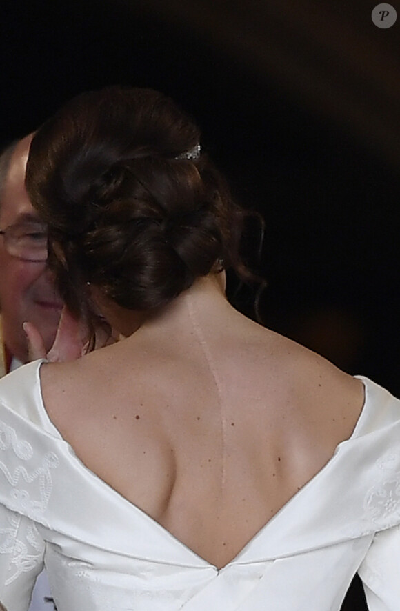 La princesse Eugenie d'York - Cérémonie de mariage de la princesse Eugenie d'York et Jack Brooksbank en la chapelle Saint-George au château de Windsor, Royaume Uni, le 12 octobre 2018.
