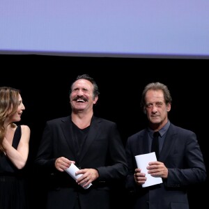 Elsa Zylberstein, Jean Dujardin et Vincent Lindon - Cérémonie d'Ouverture de la 10ème édition du Festival Lumière à Lyon le 13 octobre 2018 © Dominique Jacovides / Bestimage