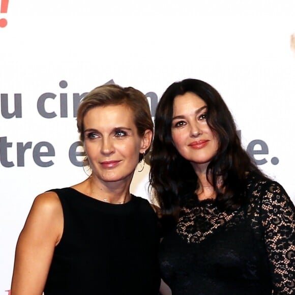 Mélita Toscan du Plantier et Monica Bellucci au photocall de la cérémonie d'ouverture de la 10ème édition du Festival Lumière à Lyon, France, le 13 octobre 2018. © Dominique Jacovides/Bestimage