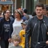 Exclusif - Michael Buble se balade avec ses enfants Noah, Elias, son nouveau-né Vida et sa femme Luisana dans les rues de Vancouver au Canada, le 11 septembre 2018.