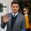 Michael Buble est de passage aux studios de la BBC Radio 2 à Londres le 28 septembre 2018.