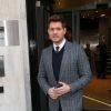 Michael Buble et Maisie Williams quittent les studios de la BBC après le "Chris Evans Breakfast Show" à Londres le 28 septembre 2018.