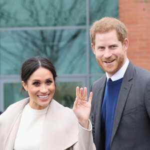 Le prince Harry et Meghan Markle visitent Catalyst Inc et rencontrent de jeunes entrepreneurs à Belfast le 23 mars 2018