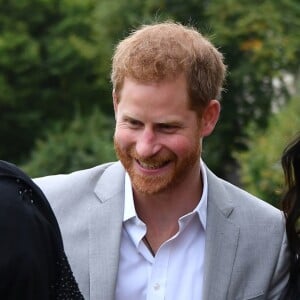 Le prince Harry, duc de Sussex, Doria Ragland, la mère de Meghan Markle - Meghan Markle reçoit les femmes qui apparaissent dans le livre de recettes "Together, our community cookbook" au palais Kensington à Londres le 20 septembre 2018.