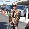 Lady Gaga à l'aéroport de Paris-Charles-de-Gaulle quitte Paris pour New York après avoir assisté au défilé Céline à l'occasion de la Fashion Week à Paris le 29 septembre 2018.