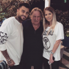Thibault Garcia et Jessica Thivenin prennent la pose avec Gérard Depardieu, le 15 octobre 2018.