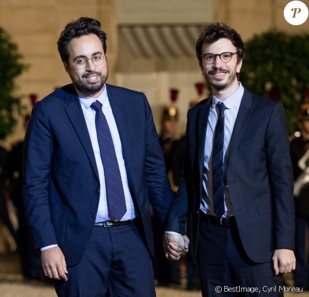 Mounir Mahjoubi Main Dans La Main Avec Son Cheri Pour Une Reception A L Elysee Purepeople