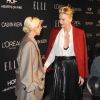 Charlize Theron et Lady Gaga à la 25ème soirée annuelle ELLE Women à l'hôtel Four Seasons à Hollywood, le 15 octobre 2018.