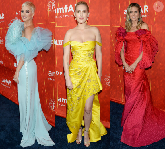 Katy Perry, Rumer Willis et Heidi Klum - Gala amfAR Los Angeles au Wallis Annenberg Center for the Performing Arts. Beverly Hills, le 18 octobre 2018.