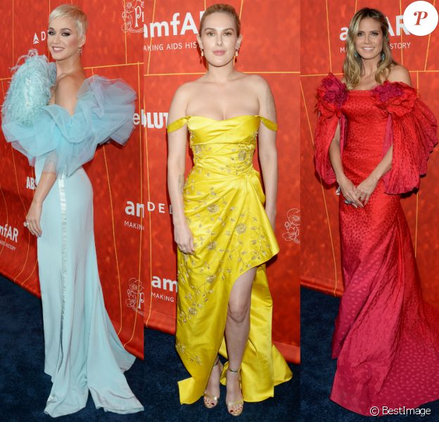 Katy Perry, Rumer Willis et Heidi Klum - Gala amfAR Los Angeles au Wallis Annenberg Center for the Performing Arts. Beverly Hills, le 18 octobre 2018.
