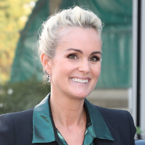 Laeticia Hallyday arrive dans les locaux de TF1 pour une interview le jour de la sortie de l'album posthume de J.Hallyday le 19 octobre 2018.