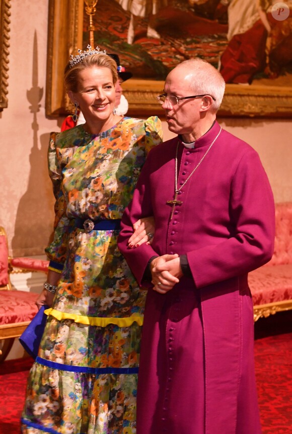 La princesse Mabel Wisse Smit d'Orange-Nassau et l'archevêque de Canterbury - Les souverains néerlandais assistent à un banquet d'Etat au palais de Buckingham de Londres, lors de leur visite d'État au Royaume-Uni, le 23 octobre 2018.