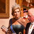 La reine Maxima des Pays-Bas et Le prince Charles, prince de Galles - Les souverains néerlandais assistent à un banquet d'Etat au palais de Buckingham de Londres, lors de leur visite d'État au Royaume-Uni, le 23 octobre 2018.