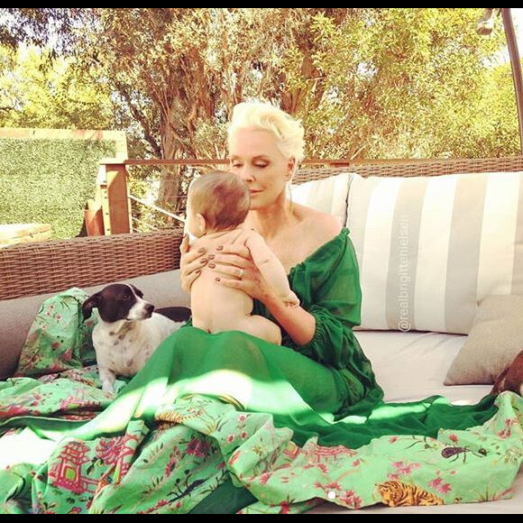 Brigitte Nielsen et sa fille Frida, 4 mois, sur Instagram, le 23 octobre 2018