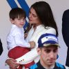 Charlotte Casiraghi et son fils Raphaël, Sébastien Buemi (Renault E.dams) - Grand Prix de Formule E à Monaco le 13 mai 2017. © Claudia Albuquerque/ Bestimage