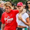 Exclusif - Justin Bieber et sa fiancée Hailey Baldwin se promène à New York le 3 août 2018.
