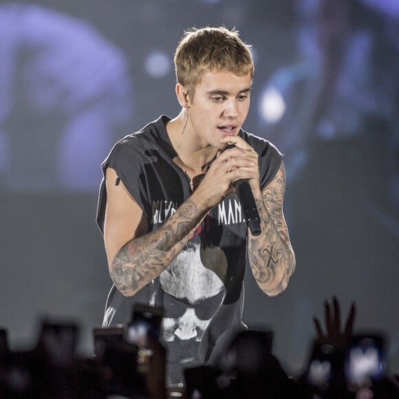 Justin Bieber en concert au Tele2 Arena à Stockholm en Suède le 29 septembre 2016.