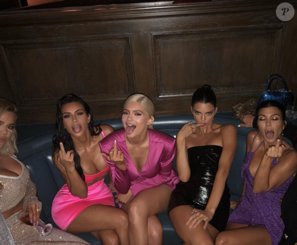 Les soeurs Kardashian-Jenner réunies pour l'anniversaire de Kylie à Los Angeles. Août 2018.