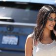 Exclusif - K. Kardashian et Kourtney Kardashian sont allées déjeuner avec leur mère K. Jenner à Los Angeles, le 17 septembre 2018